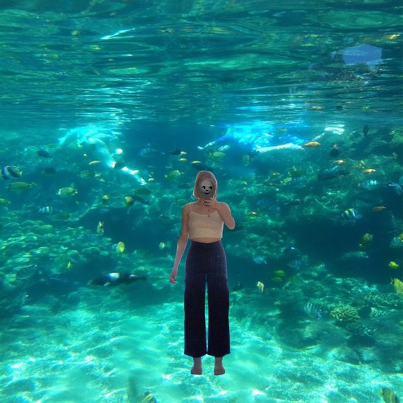 NWT  Lacausa Brushed Stella Trousers  Navy utility straight pants - Picture 3 of 5